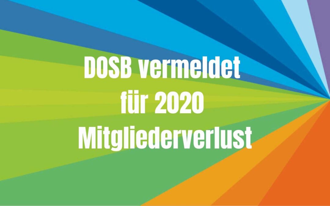 DOSB vermeldet für 2020 Mitgliederverlust